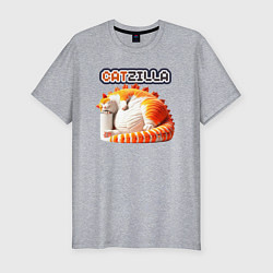 Мужская slim-футболка Catzilla