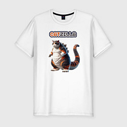 Футболка slim-fit Big catzilla, цвет: белый