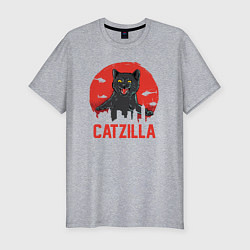 Мужская slim-футболка Catzilla