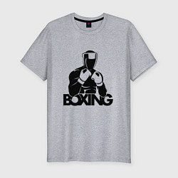 Футболка slim-fit Boxing art, цвет: меланж