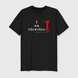 Футболка slim-fit Depeche Mode i am devotee, цвет: черный