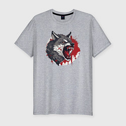 Мужская slim-футболка Осторожно злой