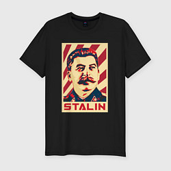 Футболка slim-fit Stalin face, цвет: черный
