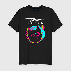 Мужская slim-футболка Tokio Hotel rock star cat