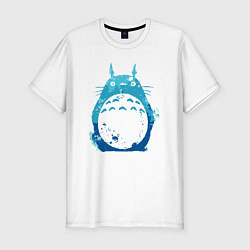 Футболка slim-fit Blue Totoro, цвет: белый