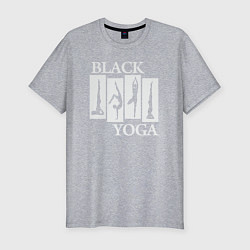 Футболка slim-fit Black yoga, цвет: меланж