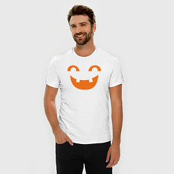 Футболка slim-fit Orange smile, цвет: белый — фото 2