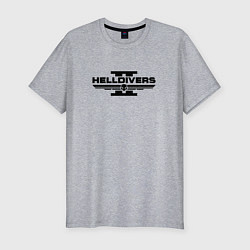 Футболка slim-fit Helldivers 2: Logo, цвет: меланж
