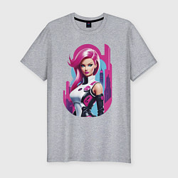 Футболка slim-fit Beauty Barbie - ai art, цвет: меланж