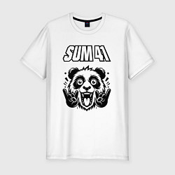 Футболка slim-fit Sum41 - rock panda, цвет: белый