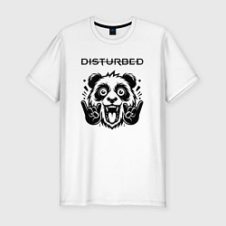 Мужская slim-футболка Disturbed - rock panda