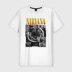 Футболка slim-fit Nirvana kurt krist dave, цвет: белый