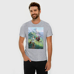 Футболка slim-fit Фрирен и Ферн, цвет: меланж — фото 2