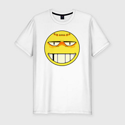 Мужская slim-футболка Чёткий колобок-гопник