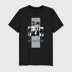 Мужская slim-футболка Dm personal jesus music