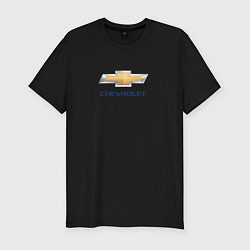 Мужская slim-футболка Chevrolet авто бренд