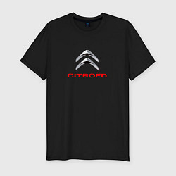 Футболка slim-fit Citroen авто спорт, цвет: черный