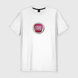 Футболка slim-fit FIAT sport auto logo, цвет: белый