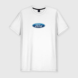 Мужская slim-футболка FORD авто спорт лого