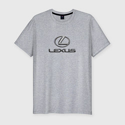 Мужская slim-футболка Lexus авто бренд лого