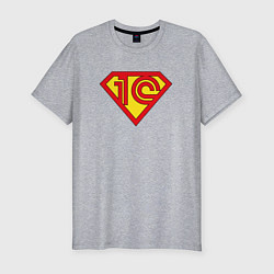 Мужская slim-футболка Супер 1cмен