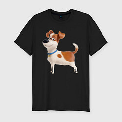 Футболка slim-fit Пес Макс, цвет: черный