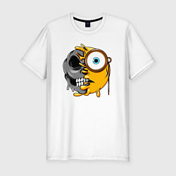 Футболка slim-fit Looking smile, цвет: белый