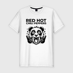 Мужская slim-футболка Red Hot Chili Peppers - rock panda