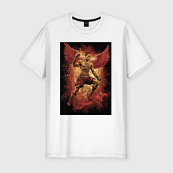 Мужская slim-футболка Муай Тай боец с крыльями