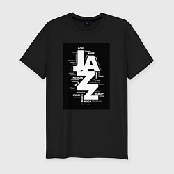 Мужская slim-футболка Джазовые стили