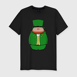 Мужская slim-футболка Тоторо леприкон