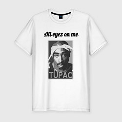 Футболка slim-fit 2pac Art All eayz on me, цвет: белый