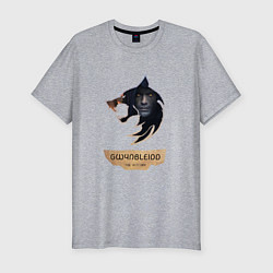 Мужская slim-футболка The Witcher - Gwynbleidd