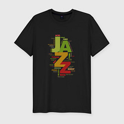 Мужская slim-футболка Джазовые стили в цвете