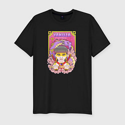 Футболка slim-fit Девушка якудза, цвет: черный