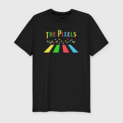 Мужская slim-футболка The pixels