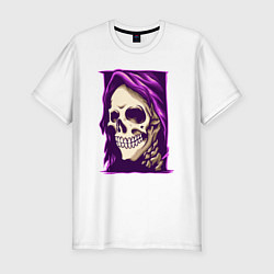 Футболка slim-fit Violet death, цвет: белый
