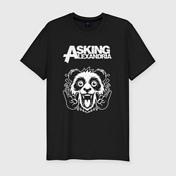Мужская slim-футболка Asking Alexandria rock panda