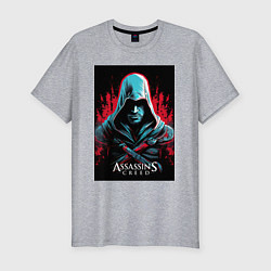 Футболка slim-fit Assassins creed классика, цвет: меланж