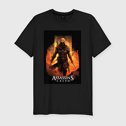 Футболка slim-fit Assassins creed песочная буря, цвет: черный