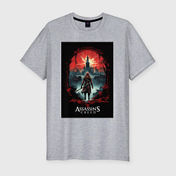 Футболка slim-fit Assassins creed загадочный город, цвет: меланж