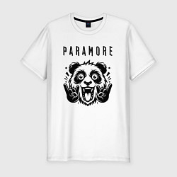 Мужская slim-футболка Paramore - rock panda