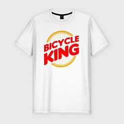 Футболка slim-fit Велосипедный король, цвет: белый