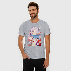 Футболка slim-fit Sousou no Frieren: Heart, цвет: меланж — фото 2