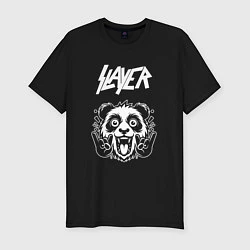 Футболка slim-fit Slayer rock panda, цвет: черный