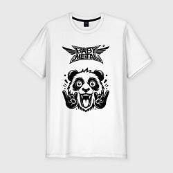 Футболка slim-fit Babymetal - rock panda, цвет: белый