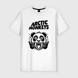 Футболка slim-fit Arctic Monkeys - rock panda, цвет: белый