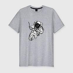 Футболка slim-fit Alone astronaut, цвет: меланж