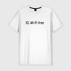 Футболка slim-fit Wi-fi бесплатный, цвет: белый