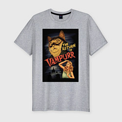 Мужская slim-футболка Кот возвращение вампира